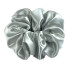 Silk hair scrunchie, silver, size XL