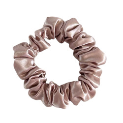 Silk scrunchie for hair, size M, nude