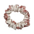 Narrow Silk scrunchie , rose - milky