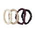 Skinny scrunchie set, Milky, Beige, Cherry in chocolate, Black