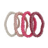 Silk hair scrunchies, Skinny (size S): 4 pcs zero waste set #2