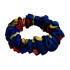 Narrow Silk scrunchie , with a soft elastic band, Peacock eye print