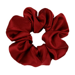 Wide Silk scrunchie, Venetian red